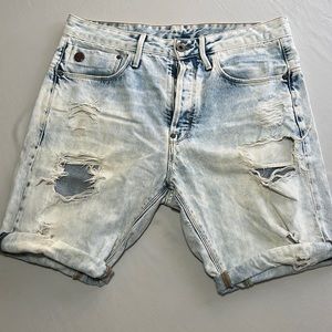 G star raw custom Distressed denim bleached out men’s size 33